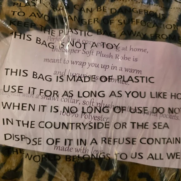 Leopard Print Women's Super Soft Plush Lounge Robe Size L/XL - Picture 12 of 12